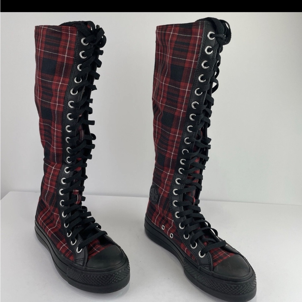 Converse Chuck Taylor Lift XXHi Platform Plaid Boots Womens A17685C - Picture 7 of 8